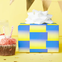 Geometric Ukraina Inspired, strålningsblått och Gu Presentpapper