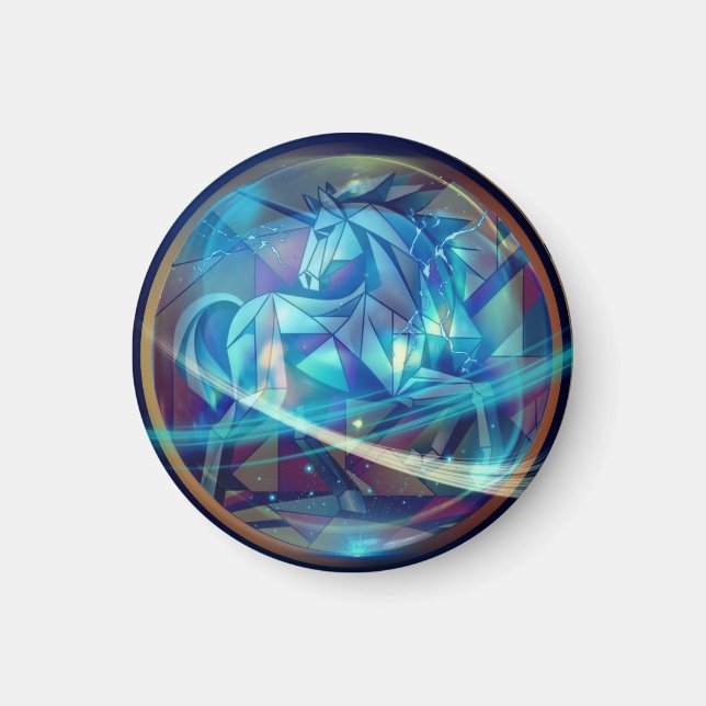 Geometric Unicorn Magnet (Framsidan)