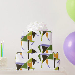 Geometric Unicorn Modern Abstrakt Tangram Animal Presentpapper