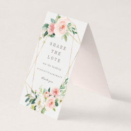 Geometric Vår Romantik Kärlek Bord-tecknet Kort