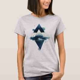 Geometric Vatten Inslag T-Shirt