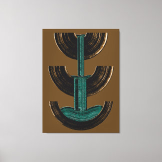 Geometric Vertical Abstract Composition Canvastryck