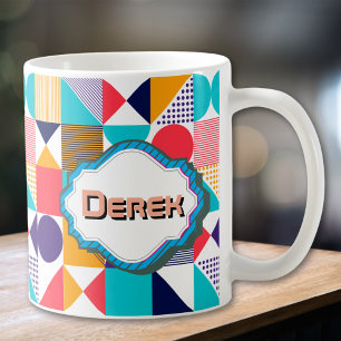 Geometric Vibes Personlig på ditt sätt Kaffemugg