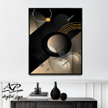 Geometric Wall Art, minimalist Wall Deco Design, Poster<br><div class="desc">Lägg till en liten del av modern elegans i ditt hem med den här fantastiska geometriska teckningen. Mot en bakgrund av svarta och beige skuggor, sfärer, cirklar, linjer, bågar och olika former kan du kombinera för att skapa en mesmerisande och dynamisk sammansättning. Den djärva utformningen av contemporaryn är perfekt för...</div>