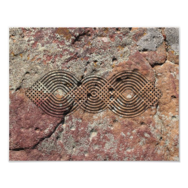 Geometric Weave Sten Art Fototryck (Framsidan)