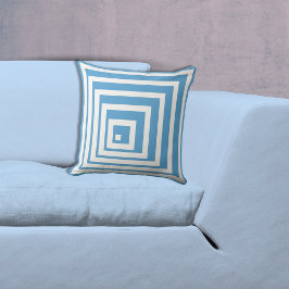 Geometric White & Blue Corner Mönster Kudde