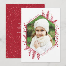 Geometric Winter Foliage jul Photo Red