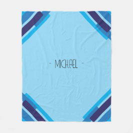 Geometric with monogram Fleece Blanket