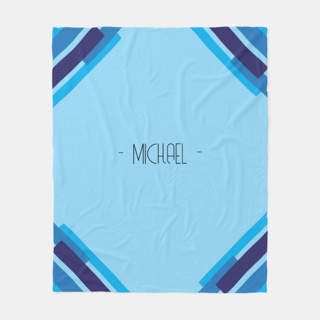 Geometric with monogram Fleece Blanket (Framsidan)