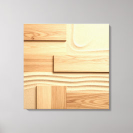 Geometric Wood On Sand Design Canvastryck