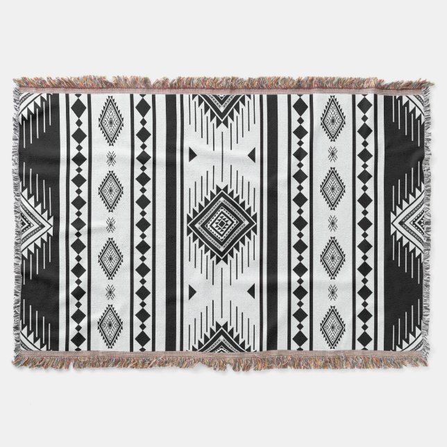 Geometric woven Boho Matta Filt (Framsidan)