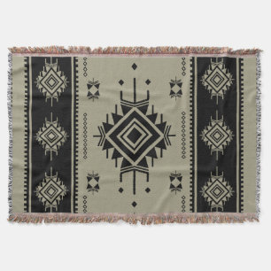 Geometric woven Matta i sydvästra stammen - Boho H Filt
