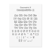 Geometric X - Zazzle Font Sampler Lakan