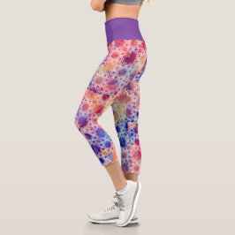 Geometric Yoga Capris med flera Färgader av Joya K