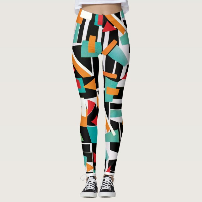Geometric Yoga Leggings (Framsida)