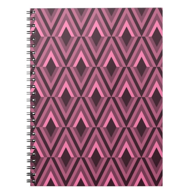 Geometric Zig Zag Ethnic Seamless Anteckningsbok (Framsidan)