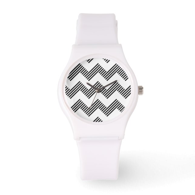 Geometric zigzag mönster armbandsur (Framsida)