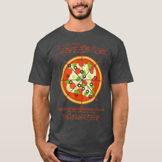 Geometrical Da Vinci Pizza Pizza Artist Pizzaholic T Shirt