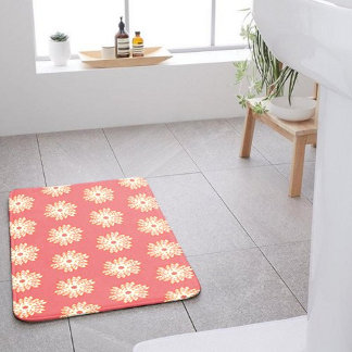 geometrical feminine bright kaleidoscope pattern badrumsmatta