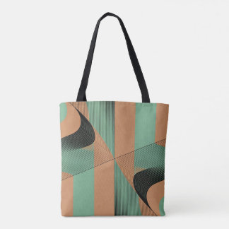 geometrical shapes retro vintage terracotta green tygkasse