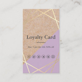 GeometricGold KraftPrint Lavender Loyalty, Lodrät Visitkort