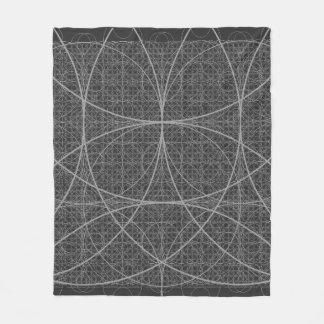 Geometricirklar i helig blomma ur livet fleecefilt