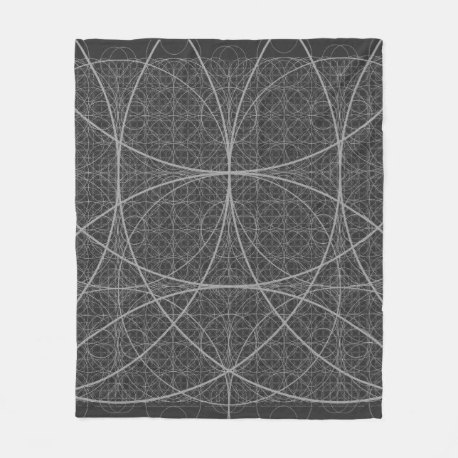 Geometricirklar i helig blomma ur livet fleecefilt (Framsidan)