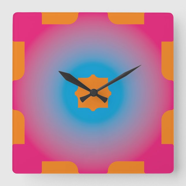 GEOMETRICS CLOCKs 24 BY MASANSER PIXELAT Fyrkantig Klocka (Framsida)