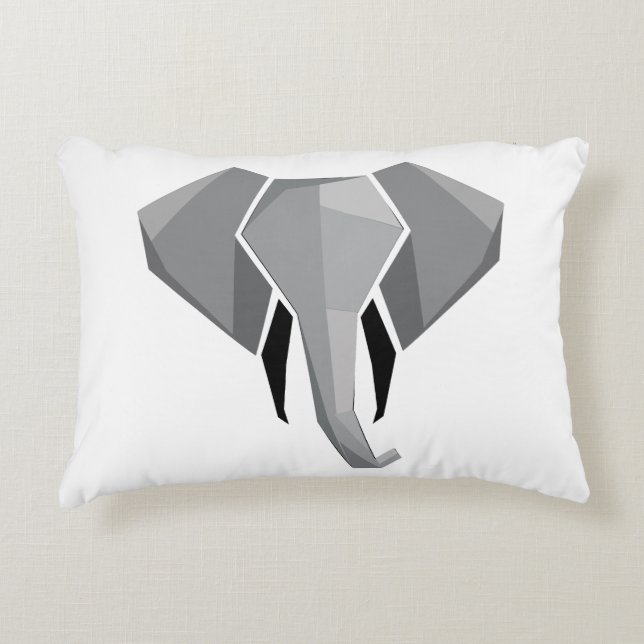 Geometrics Elephant Head Prydnadskudde (Framsidan)