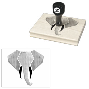 Geometrics Elephant Head Stämpel