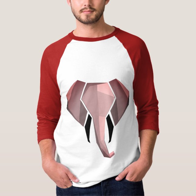 Geometrics Elephant Head T Shirt (Framsida)