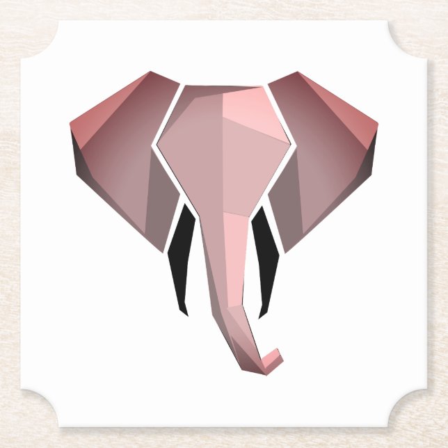 Geometrics Elephant Head Underlägg Papper (Framsida)