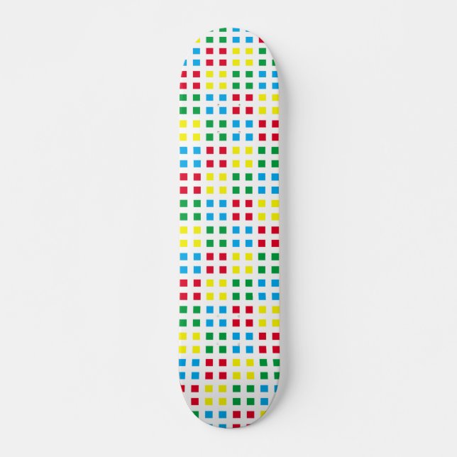 Geometrics färglösa mönster mini skateboard bräda 18,5 cm (Framsida)