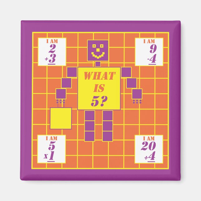 Geometrics-Magnet-Square-Age 5 Magnet (Framsidan)