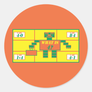 Geometrics-Sticker-Rectangle-Age 4 Runt Klistermärke