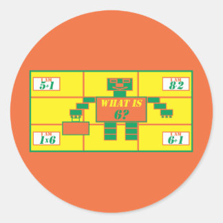 Geometrics-Sticker-Rectangle-ålder 6 Runt Klistermärke