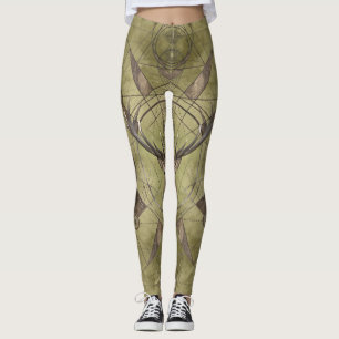 GeometriDigital för hjort sakral konst Leggings