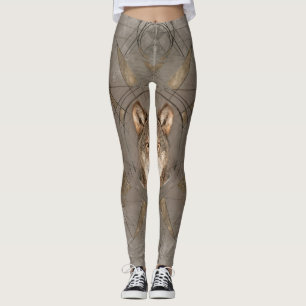 GeometriDigital för varg sakral konst Leggings