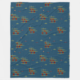 Geometrieskogar Fleecefilt