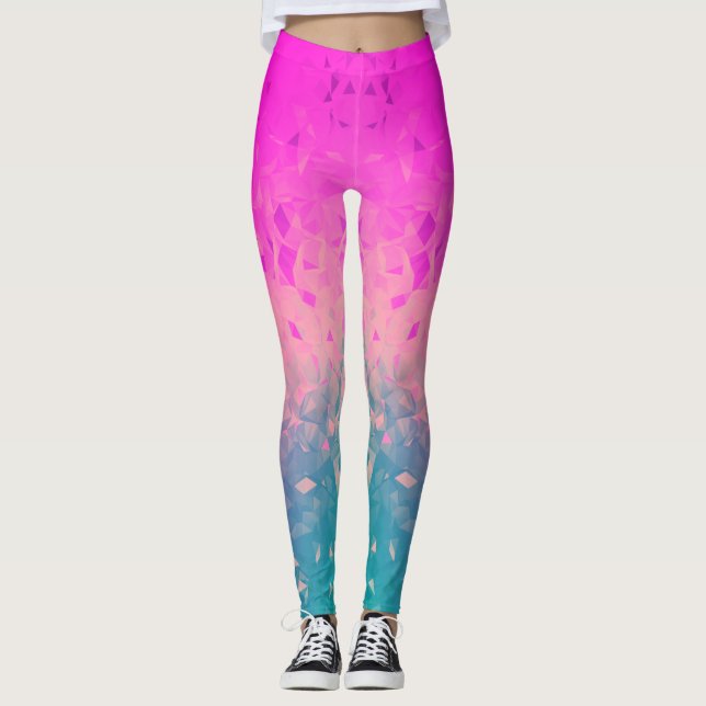 Geometrik - blomning leggings (Framsida)
