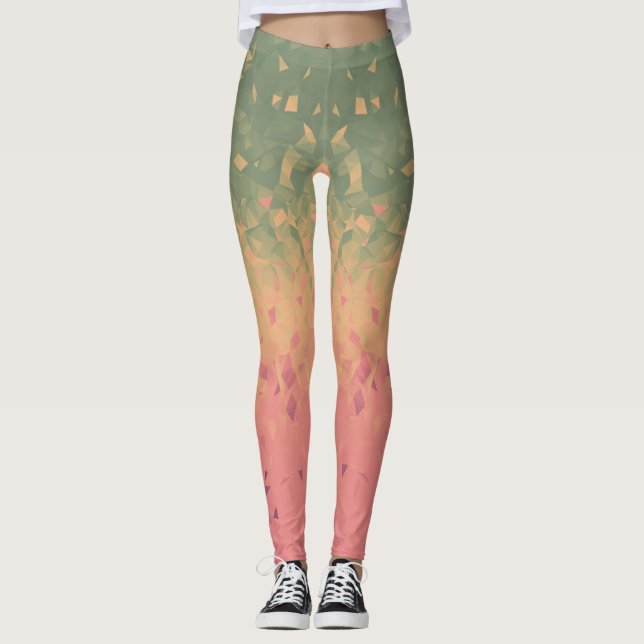 Geometrik - vattenmelon leggings (Framsida)
