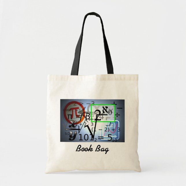 geometrimatematik på en bok-påse.#2 tygkasse (Framsidan)