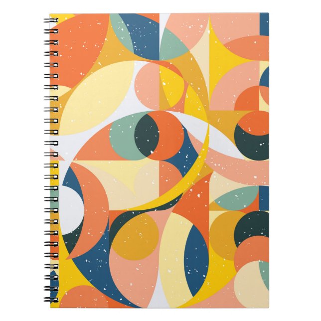 Geometriminimalistisk teckning mönster med enkel  anteckningsbok (Framsidan)