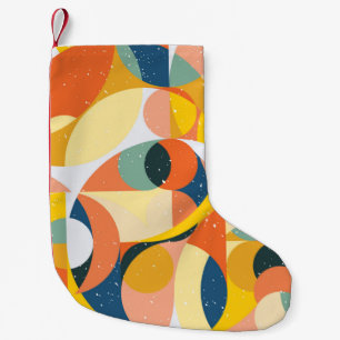 Geometriminimalistisk teckning mönster med enkel liten julstrumpa