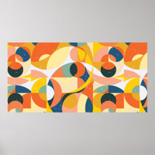 Geometriminimalistisk teckning mönster med enkel poster