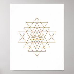 Geometrimur i Sri Yantra Helig Poster