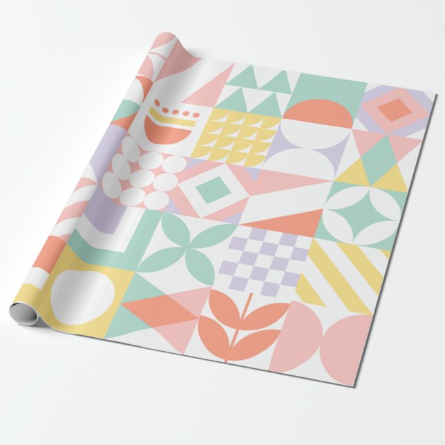 geometrisk #32 presentpapper (Utrullad)