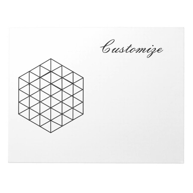 Geometrisk 3-D-kubthunder_Cove Anteckningsblock (Framsida)