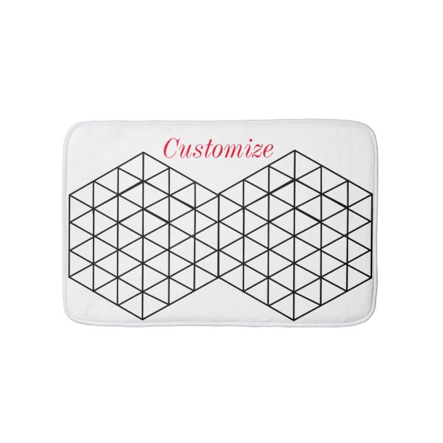 Geometrisk 3-D-kubthunder_Cove Badrumsmatta (Framsidan)