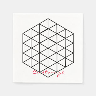 Geometrisk 3-D-kubthunder_Cove Pappersservett